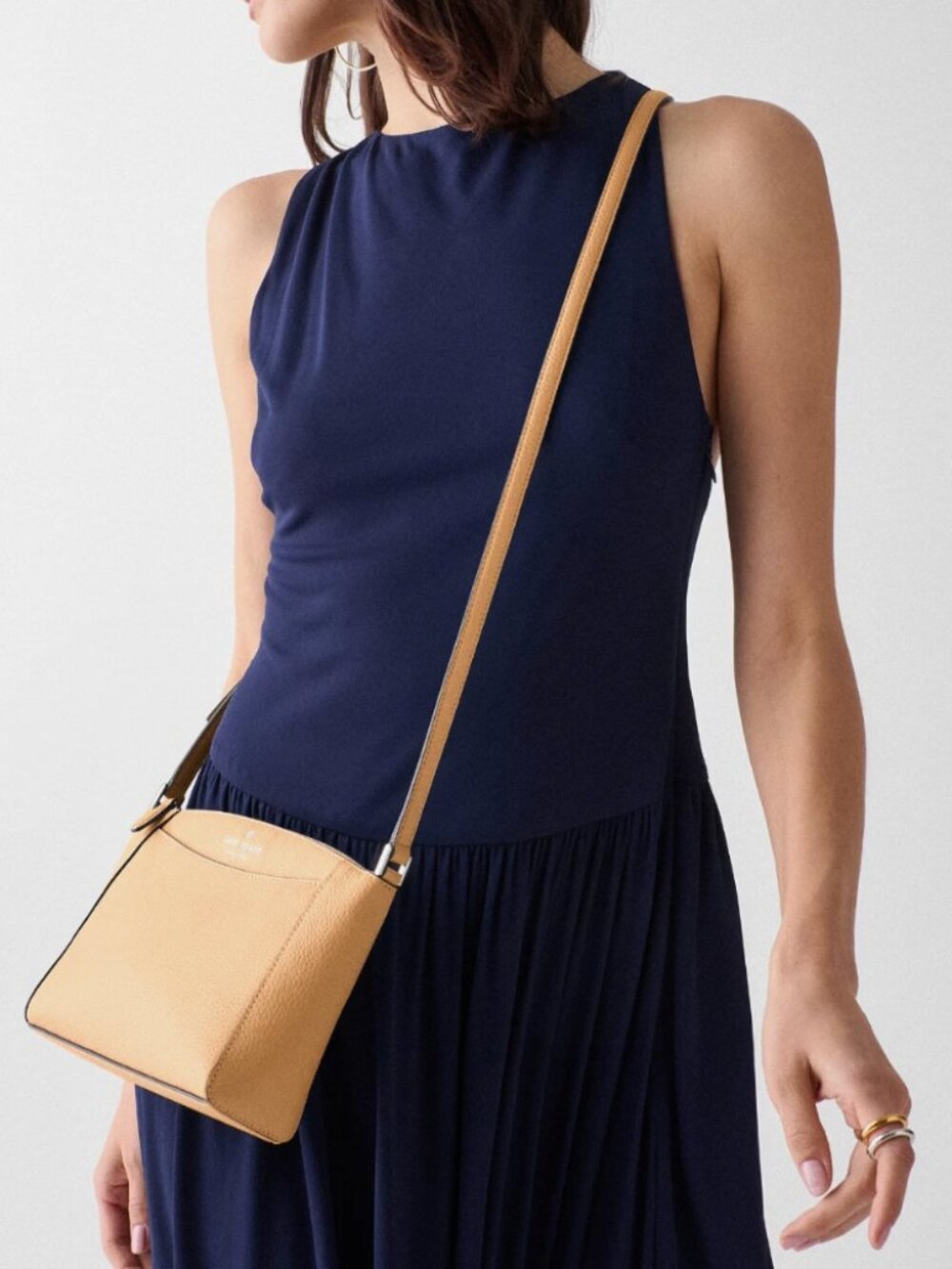 New Kate Spade Monica Pebbled Leather Crossbody Citrus Glaze